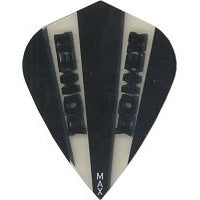 Power Max 150 Micron Dart Flights - Kite Clear And Black