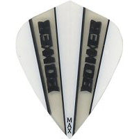 Power Max Dart Flights - 100 Micron Kite Clear And White