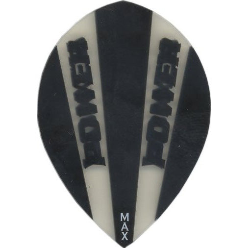Power Max Dart Flights - 100 Micron Pear Clear And Black