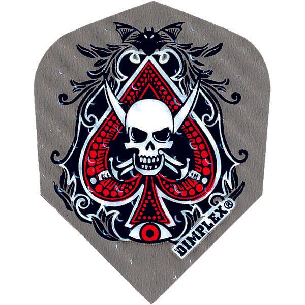 Dimplex Dart Flights - 75 Micron Shape Skull With Spade