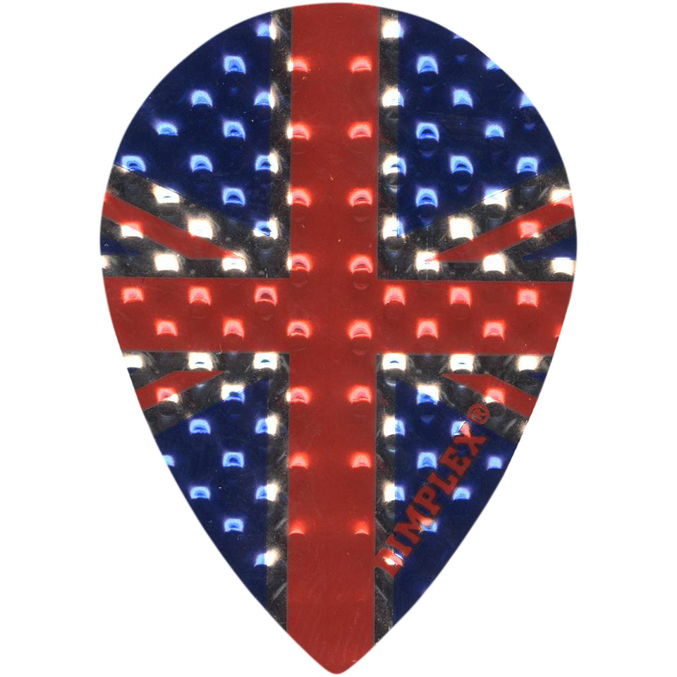 Dimplex Dart Flights - 75 Micron Pear Uk Union Jack