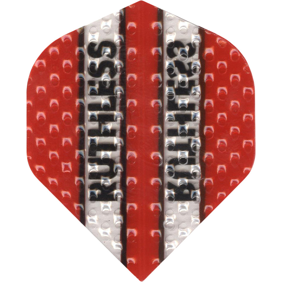 Ruthless Dimplex Dart Flights - 100 Micron Standard Red And Clear