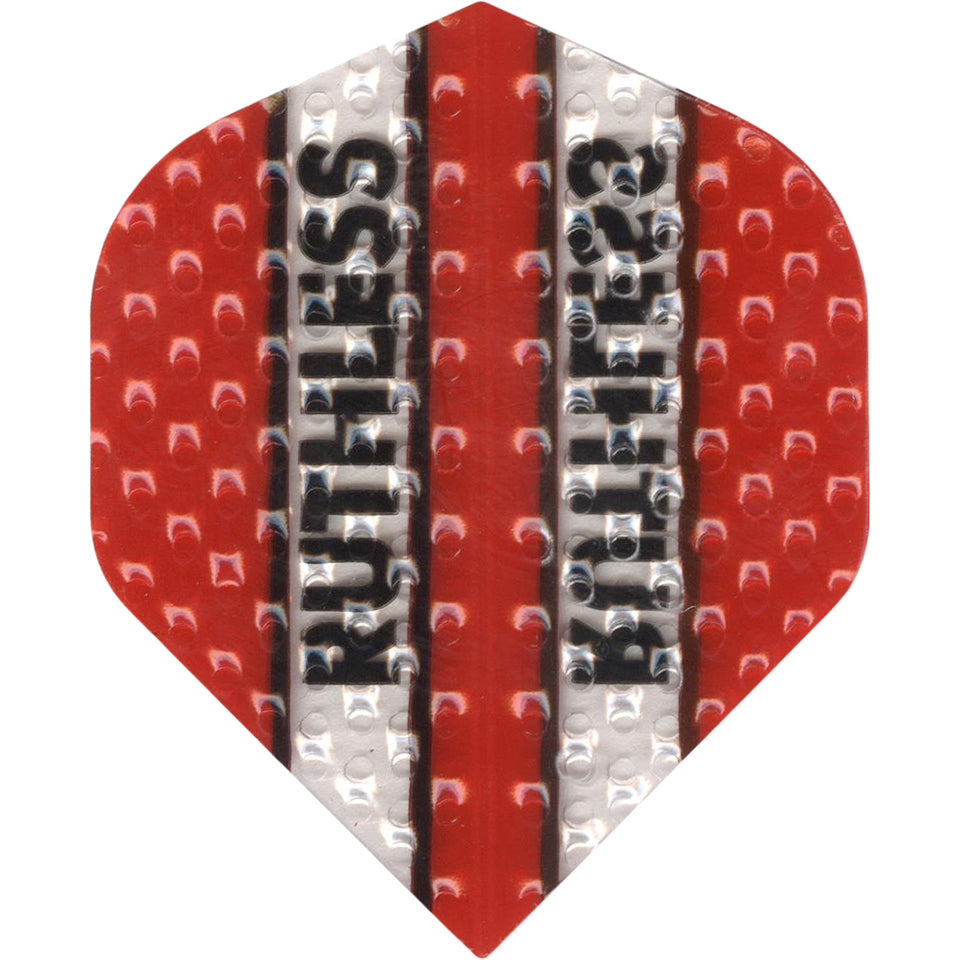 Dimplex Red Ruthless Dimplex Dart Flights - 100 Micron Standard Red And Clear