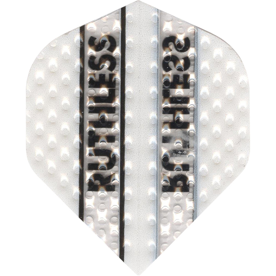 Ruthless Dimplex Dart Flights - 100 Micron Standard White And Clear