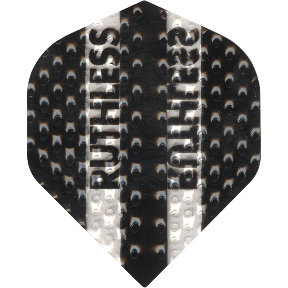 Ruthless Dimplex Dart Flights - 100 Micron Standard Black And Clear