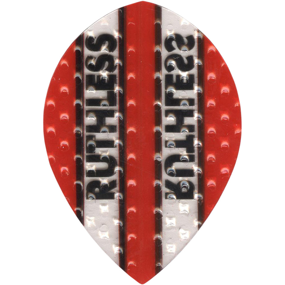 Ruthless Dimplex Dart Flights - 100 Micron Pear Red And Clear
