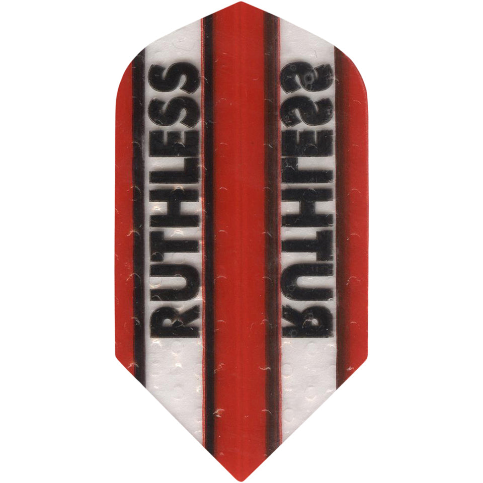 Ruthless Dimplex Dart Flights - 100 Micron Slim Red And Clear