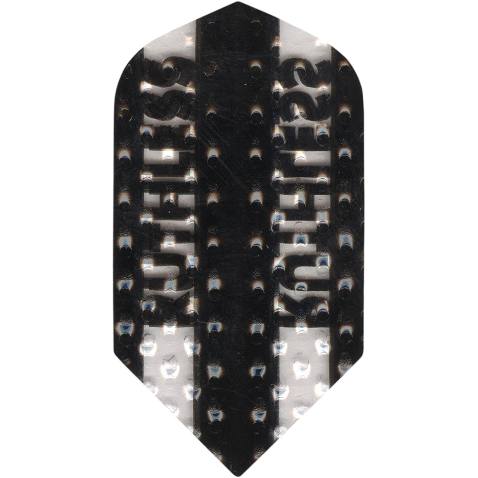 Ruthless Dimplex Dart Flights - 100 Micron Slim Black And Clear