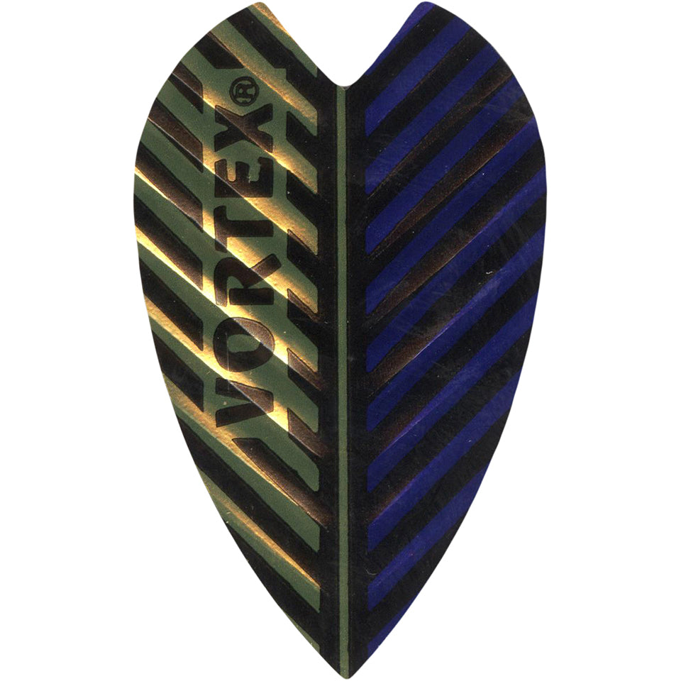 Vortex Dart Flights - 100 Micron Blue And Gold