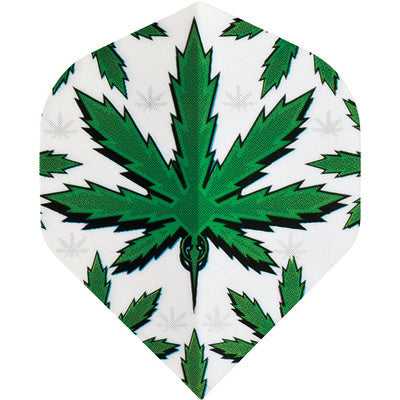 Poly Dart Flights - 75 Micron Standard With Green Leaves