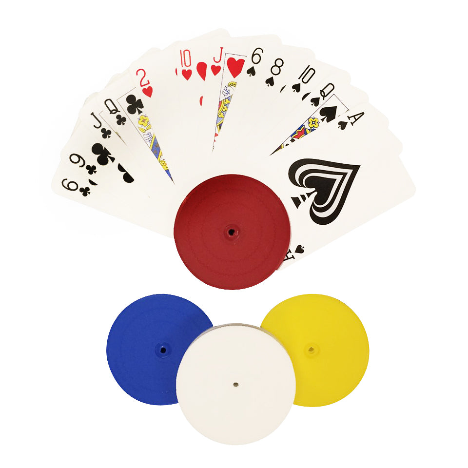 Round Playing Card Holders - Set Of 4
