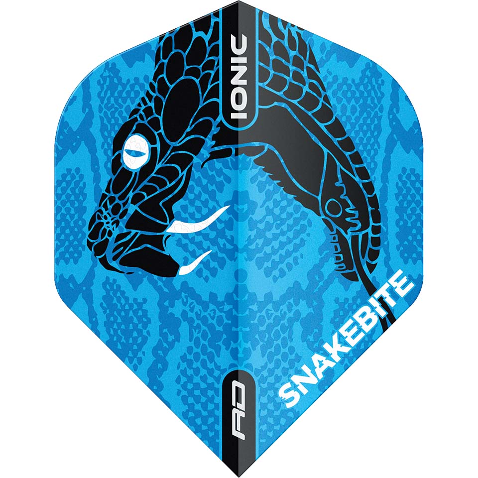 Red Dragon Ionic Snakebite Dart Flights - Blue Standard