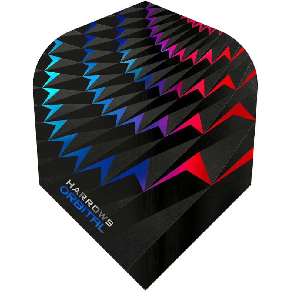 Harrows Orbital Dart Flights - Shape Red & Blue