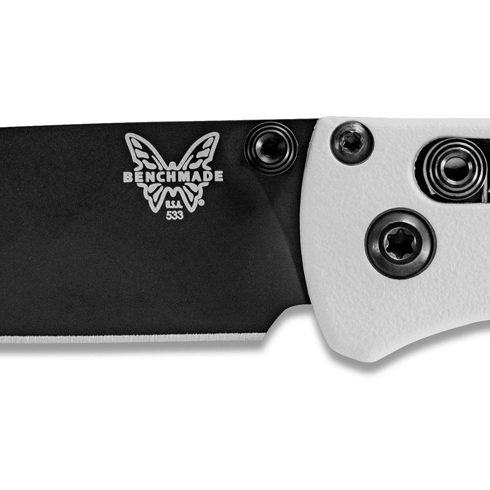 Benchmade 533BK-1 Mini Bugout Folding Knife - Black & White