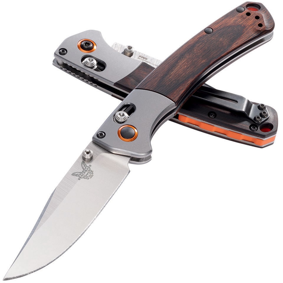 Benchmade 15085-2 Mini Crooked River Folding Knife - Wooden Handle