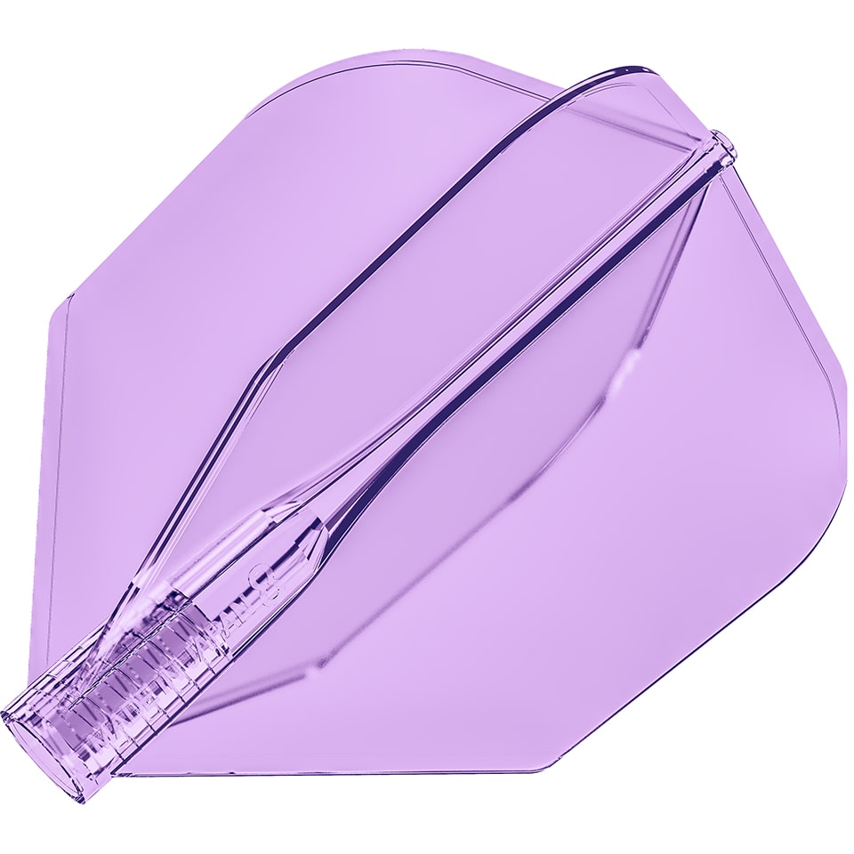 8 Flight Clear Candy Grape Dart Flights - Purple No 6 Shape