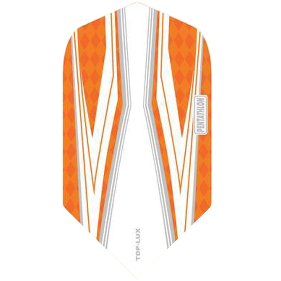 Pentathlon TDP-LUX Dart Flights - Slim Orange & White