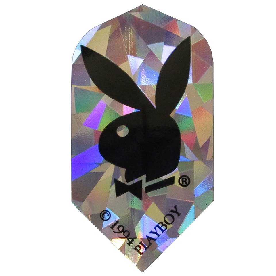 DMI Holographic Playboy Bunny Dart Flights - Slim Silver