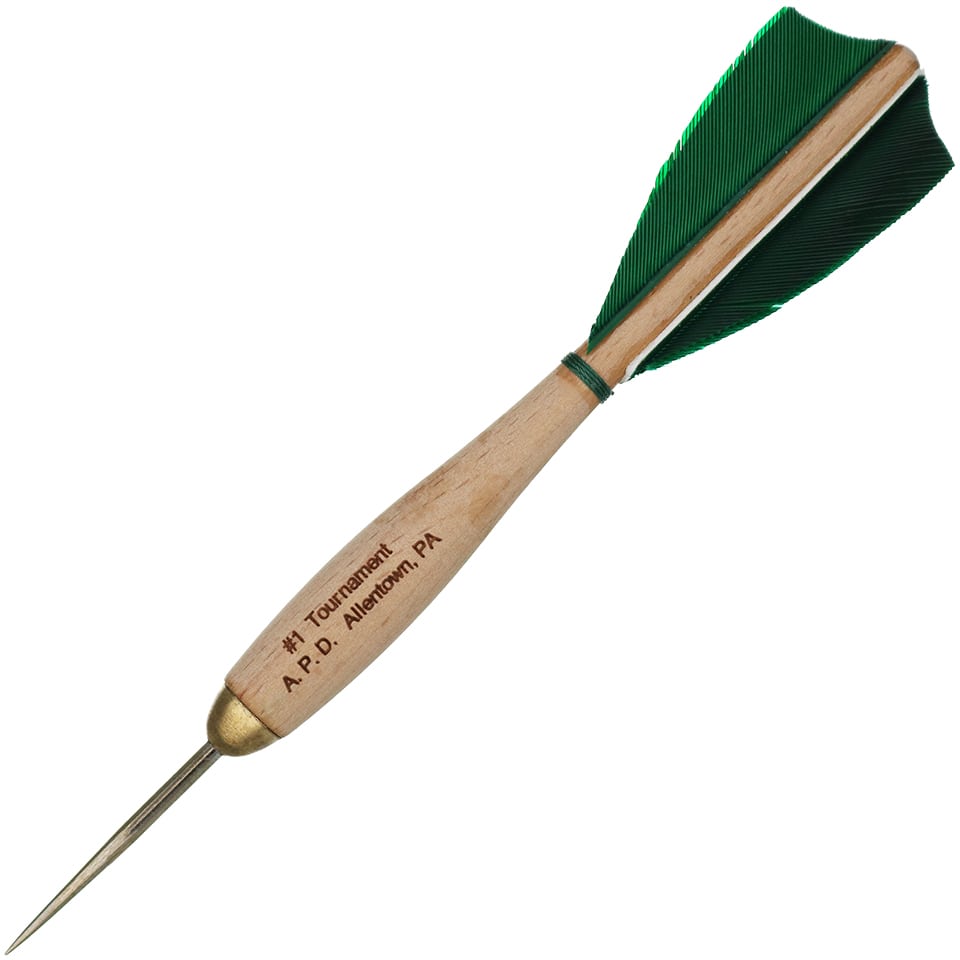 American Pro Dart Woody Steel Tip Darts - 13.5gm Green