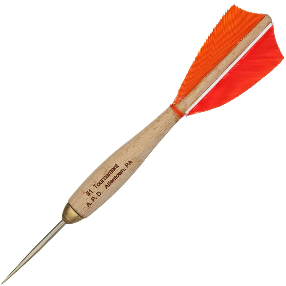 American Pro Dart Woody Steel Tip Darts - 13.5gm Orange