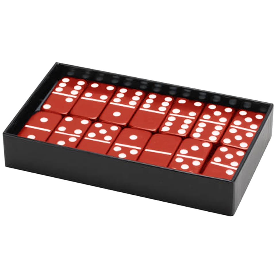 Standard Double Six Dominoes - Red