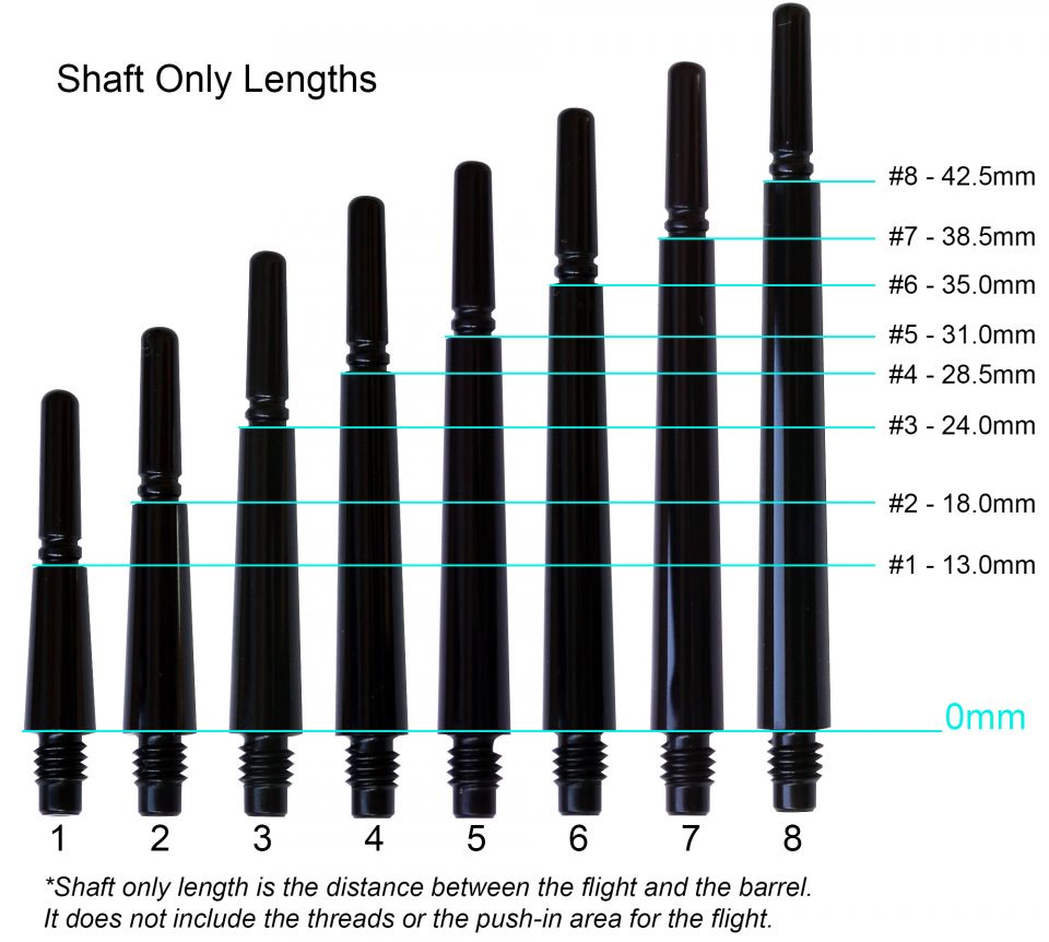 Fit Flight Carbon Hybrid Locked Dart Shafts - #7 Long