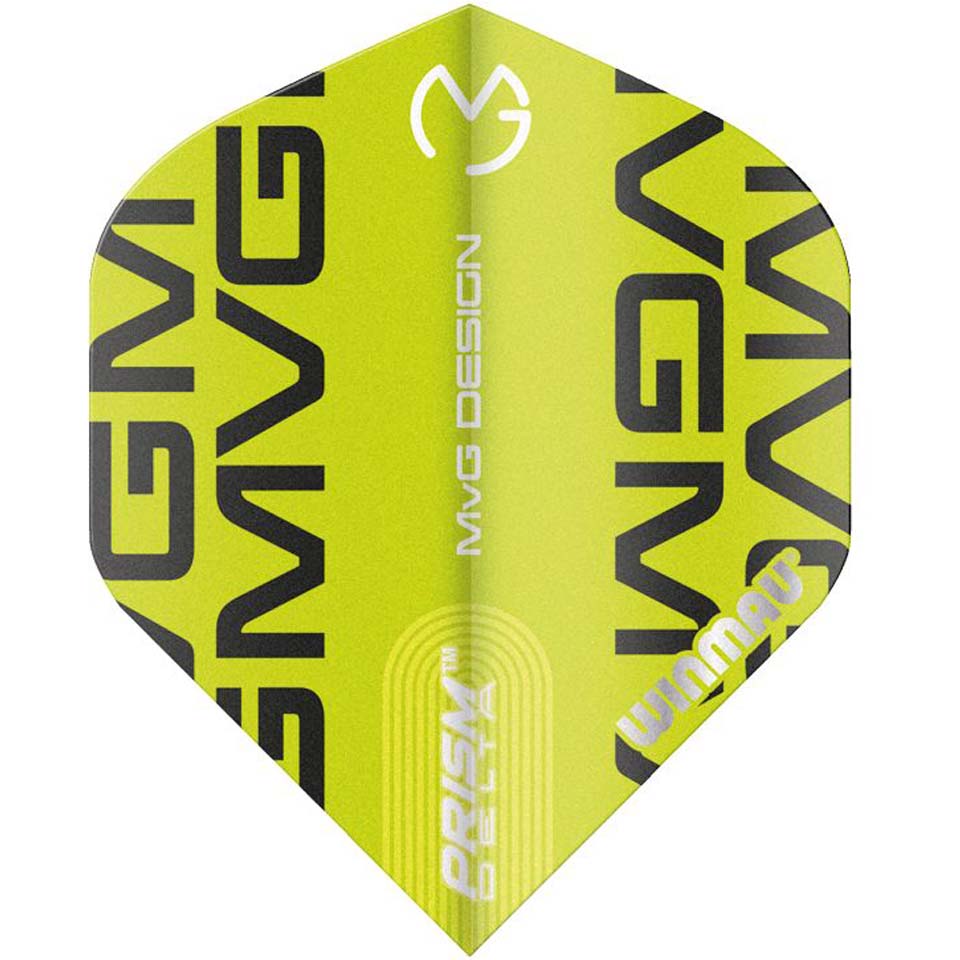 Winmau MvG Prism Delta Dart Flights - Shape Shape Green and Black