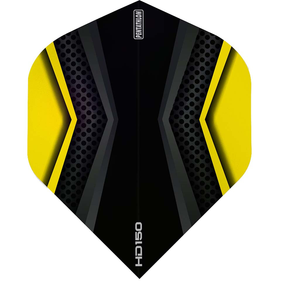 Pentathlon HD150 Dart Flights - Standard Yellow & Black