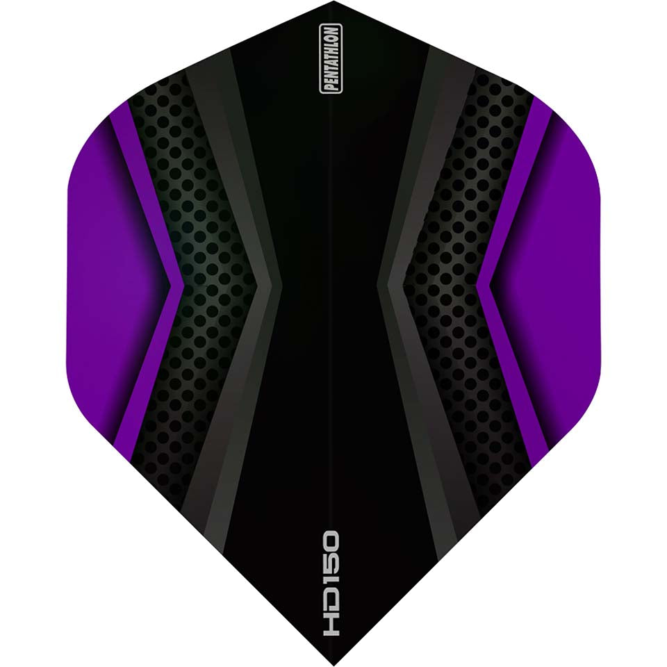 Pentathlon HD150 Dart Flights - Standard Purple & Black