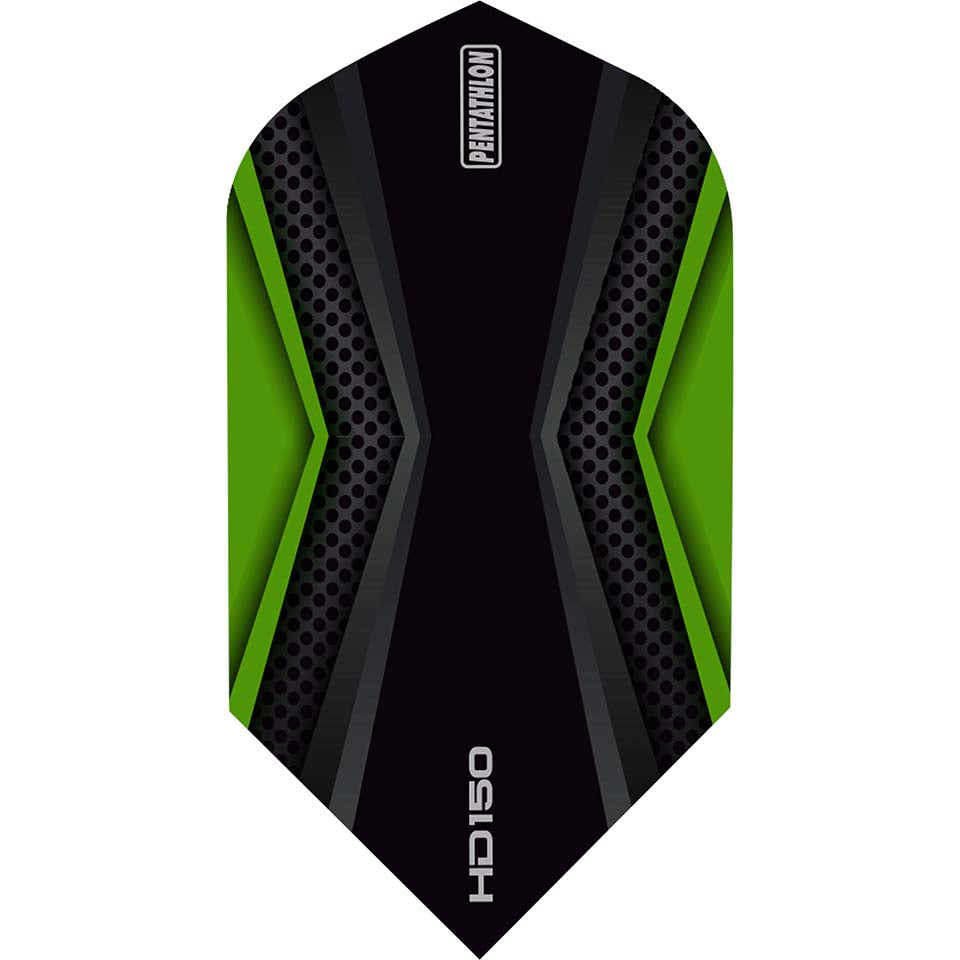Pentathlon HD150 Dart Flights - Slim Green & Black