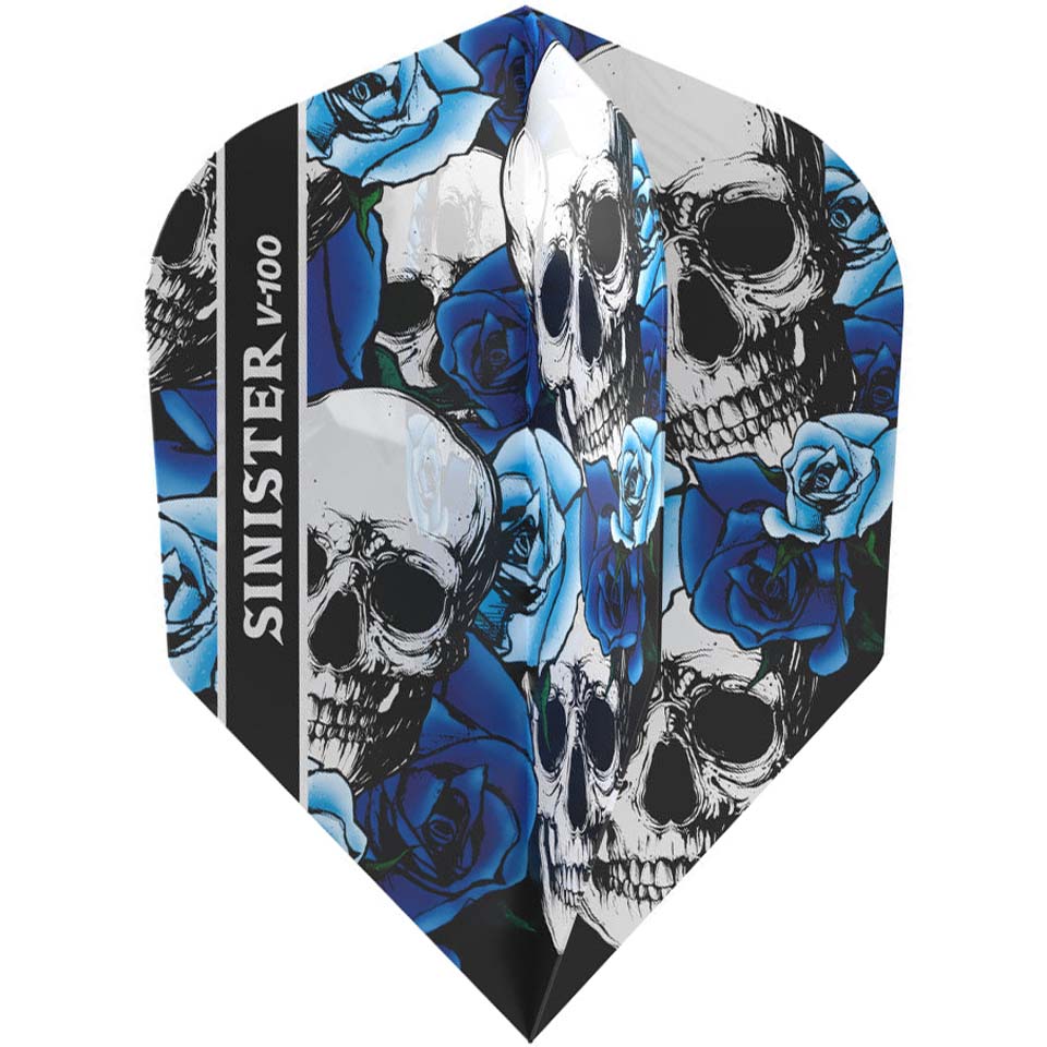 GLD Sinister Skull Dart Flights - Standard Blue