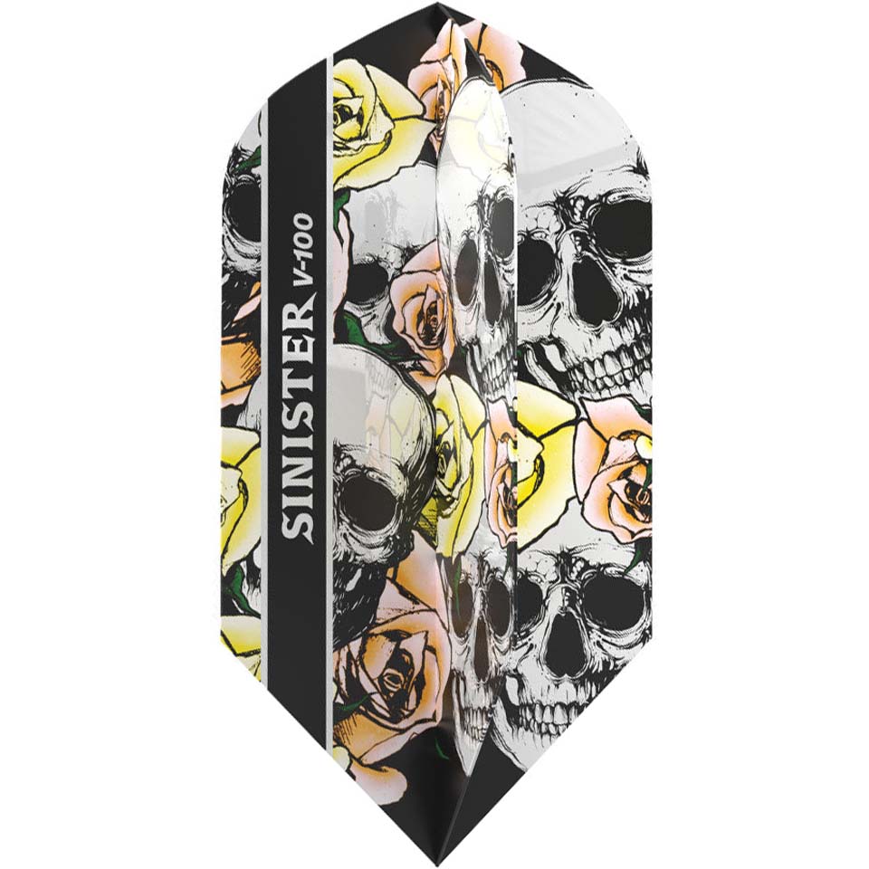 GLD Sinister Skull Dart Flights - Slim Yellow