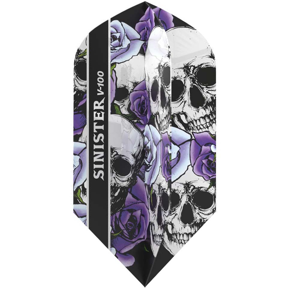 GLD Sinister Skull Dart Flights - Slim Purple