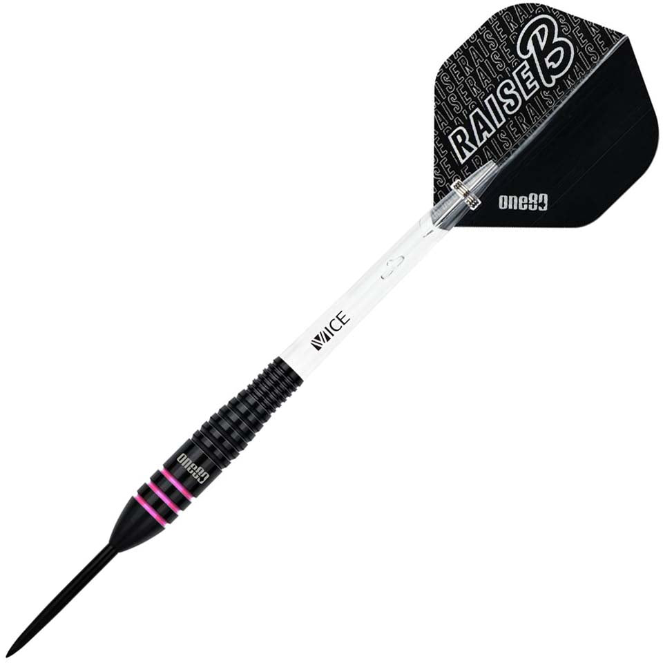 One80 Raise B Steel Tip Darts - 23gm Pink