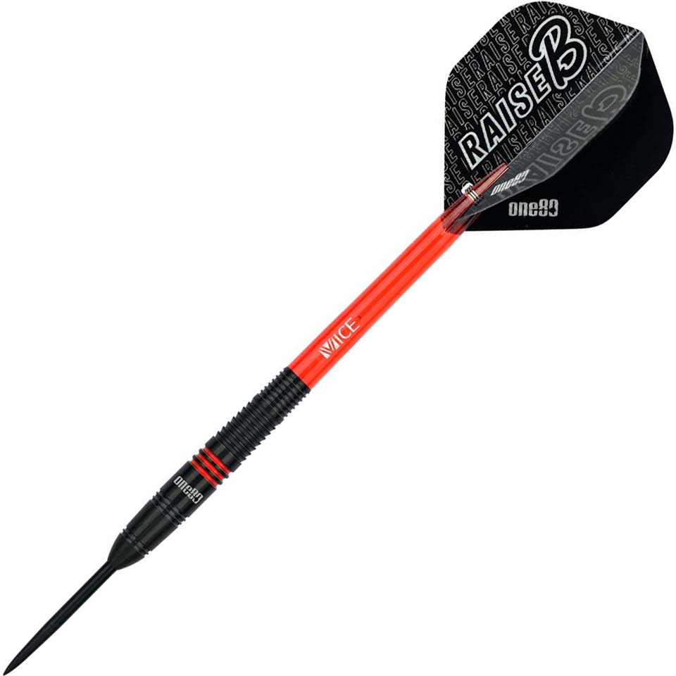 One80 Raise B Steel Tip Darts - 23gm Red