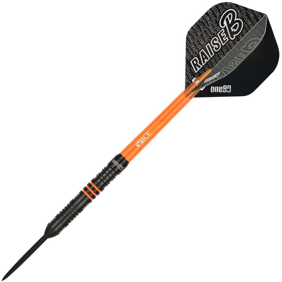 One80 Raise B Steel Tip Darts - 23gm Orange