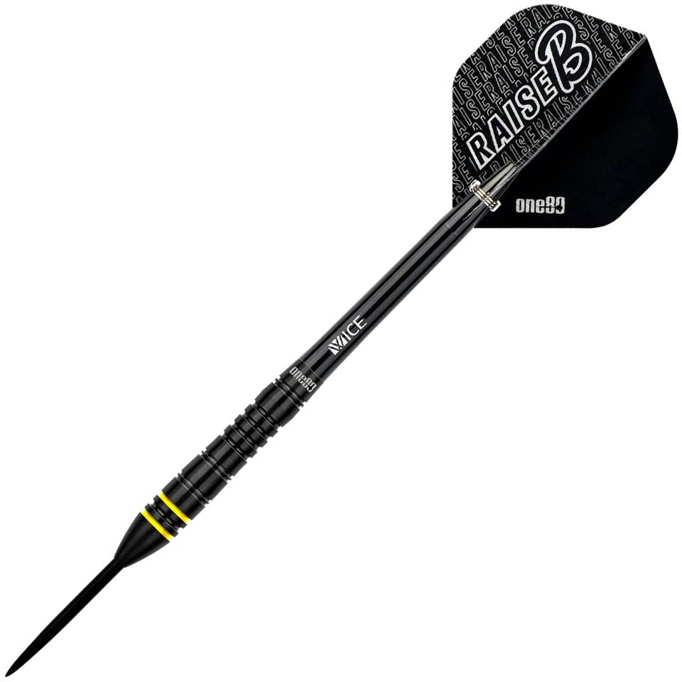 One80 Raise B Steel Tip Darts - 23gm Yellow