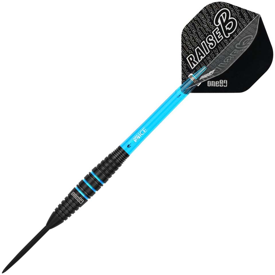 One80 Raise B Steel Tip Darts - 23gm Aqua