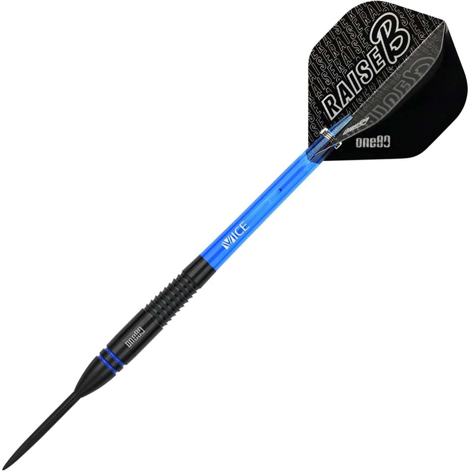 One80 Raise B Steel Tip Darts - 23gm Blue