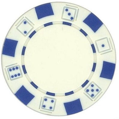 100 White 2-Tone Clay Composite Poker Chips