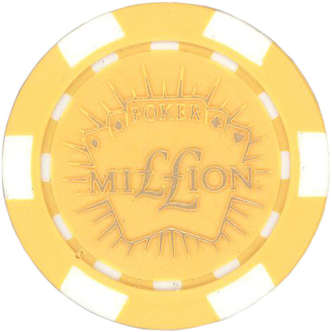25 Yellow "Million" Poker Chips