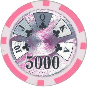 100 High Roller $5000.00 Poker Chips