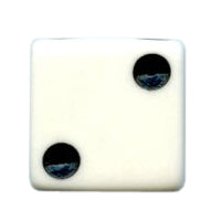 12mm Square Corner Mini Opaque Dice - White