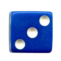 12mm Square Corner Mini Opaque Dice - Blue