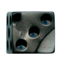 12mm Square Corner Mini Pearlized Dice - Silver