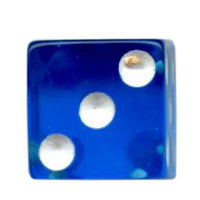 12mm Square Corner Mini Translucent Dice - Blue