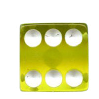 12mm Square Corner Mini Translucent Dice - Yellow