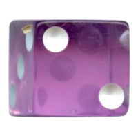 12mm Square Corner Mini Translucent Dice - Purple