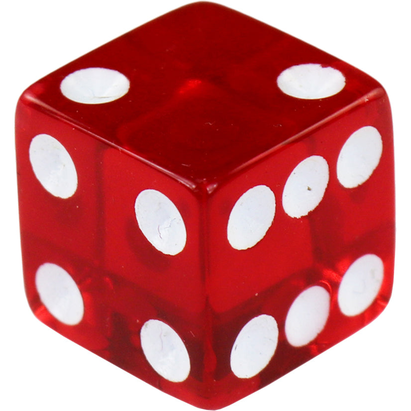 Clear Red Dice