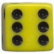 16mm Square Corner Dice - Yellow